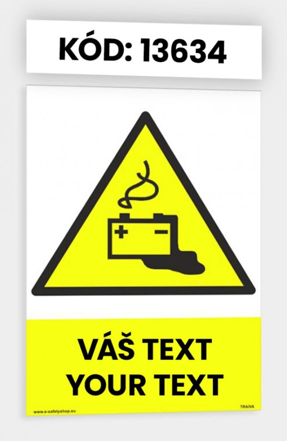 Výstražné tabulky s vlastním piktogramem i textem