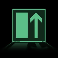 Escape route sign - floor marking photoluminescent
