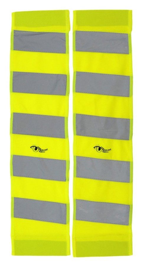 Žltý reflexný magnetický pás na auto a iné vyčnievajúce predmety do vozovky, 2 ks rozmer 22 x 27 x 1,5 cm