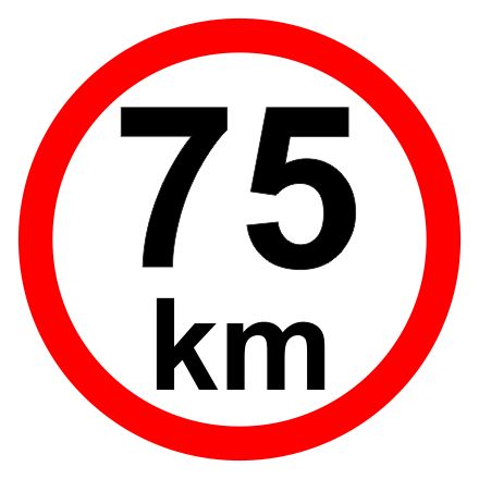 Omezení rychlosti – 75 km/hod