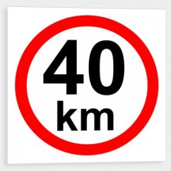 Speed ​​limit 40 km/h