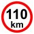 Speed limit - 110 km / h retroreflective