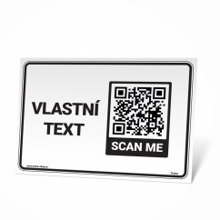 Tabulka s QR kódem a Vlastním textem