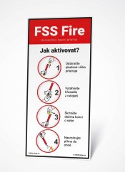 Tabulka s instrukcí k hasicímu přístroji FSS Fire