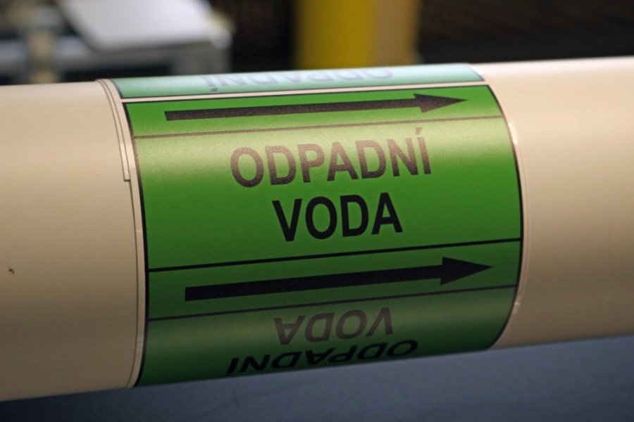 Páska na značení potrubí Signus M25 - ODPADNÍ VODA