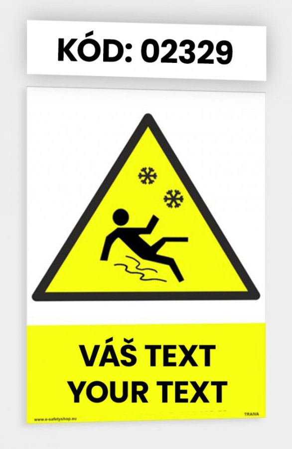 Výstražné tabulky s vlastním piktogramem i textem