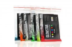 Fotoluminiscenční pigmenty FTL 440 do vodou ředitelných barev, SADA 6 x 20 g, sáčky: bílý, modrý, zelený, žlutý, červený, oranžový
