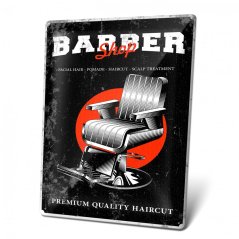 Plechová ceduľka "Barber"