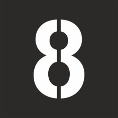 Šablona číslice "8" vodorovné značení Šablona číslice "8" vodorovné značení