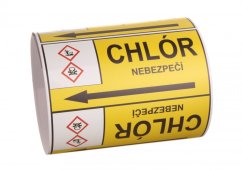 Páska na značení potrubí Signus M25 - CHLÓR