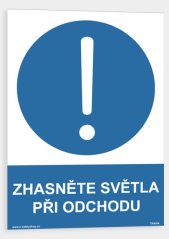 Zhasněte světla při odchodu