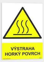 Výstraha horký povrch