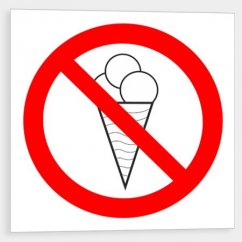 No entry with ice cream