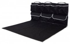 Ochranná deka do kufru s kapsami, rozměry: 110 x 100 x 50 cm