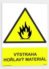 Výstraha  hořlavý materiál