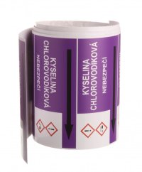 Páska na značenie potrubia Signus M25 - KYSELINA CHLOROVODÍKOVÁ