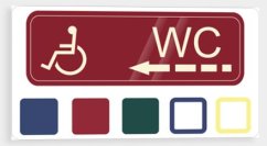 Toilet for the disabled left