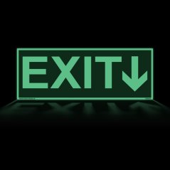 EXIT - nápis se šipkou
