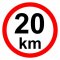 Speed limit - 20 km / h retroreflective