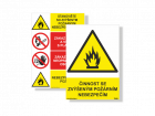 Výstražné tabuľky - nebezpečenstvo požiaru a výbuchu
