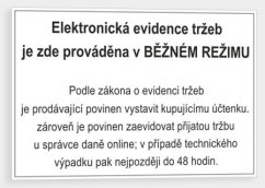 Elektronická evidence tržeb - EET označení pokladny, provozovny