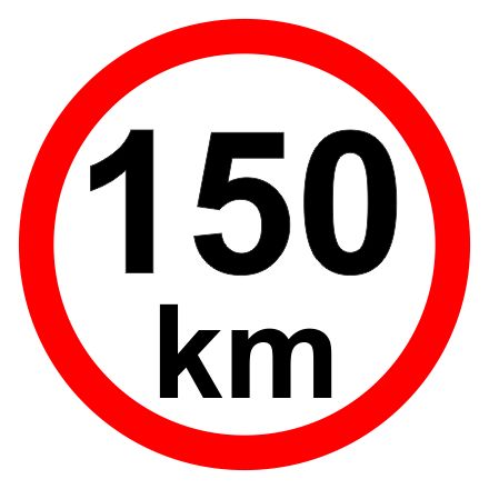 Omezení rychlosti – 150 km/hod