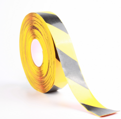 Žlutočerná Páska PERMASTRIPE RX - PVC extra odolný pás, 50 mm x 30 m