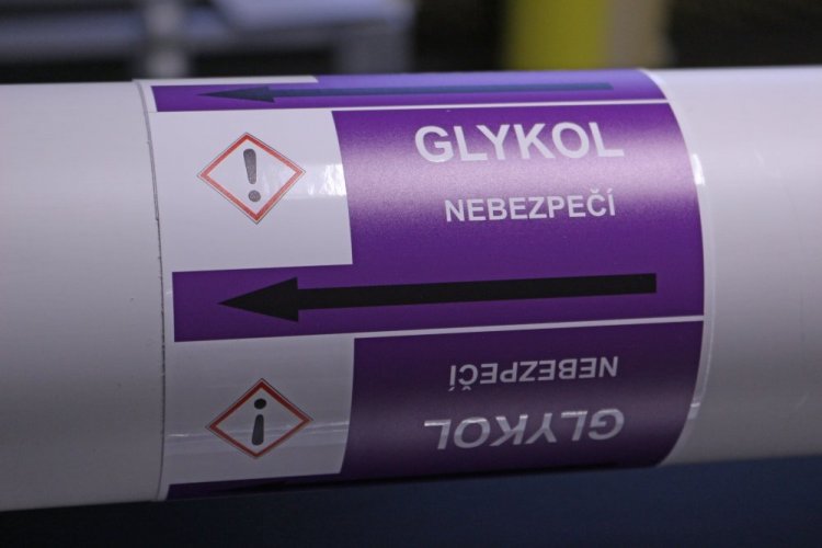 Páska na značení potrubí Signus M25 - GLYKOL