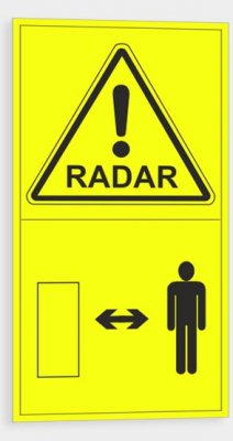 Výstraha - Radar Radar Dodržuj dostatečnou vzdálenost