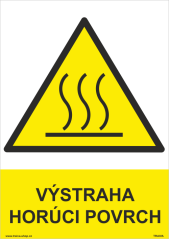 Bezpečnostné tabuľky - Výstraha horúci povrch