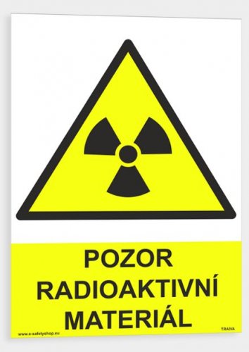 Pozor radioaktivní materiál