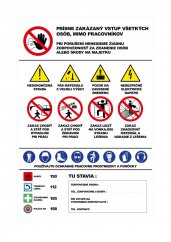 Banner SK - Stavba, bezpečnostné označenie