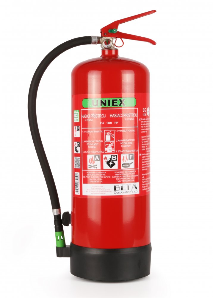 Uniex Foam Extinguisher F9 Beta Wli - 9l, For Extinguishing Lithium 