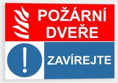 Požární dveře, zavírejte