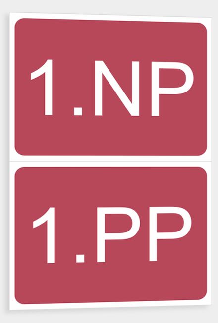 Označení podlaží - poschodí 1NP