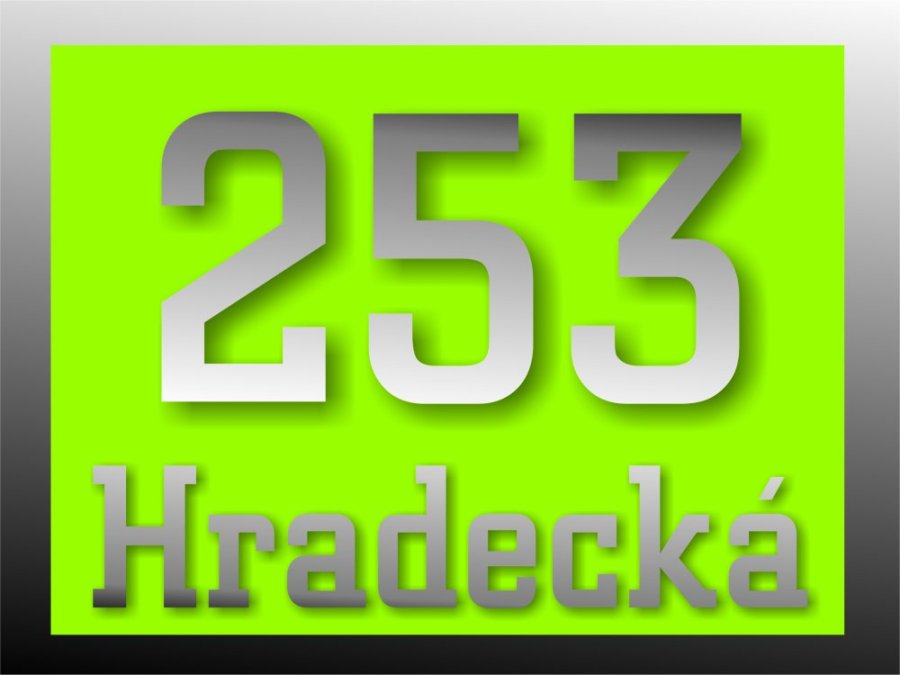Domovní číslo barevné