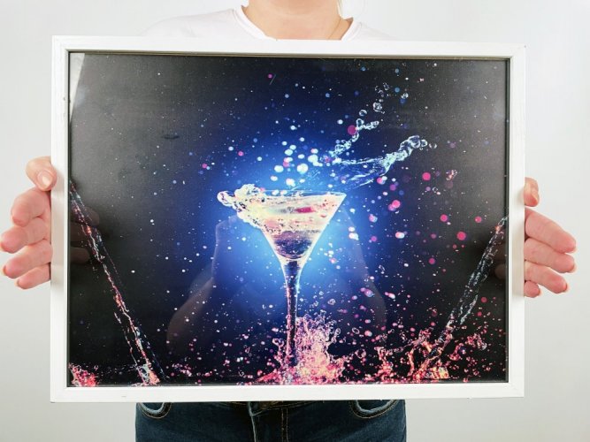 Obrázok svietiaci v tme - Motív Cocktail splash