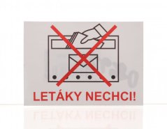 Letáky nechci! Samolepka A7, 105 x 74 mm