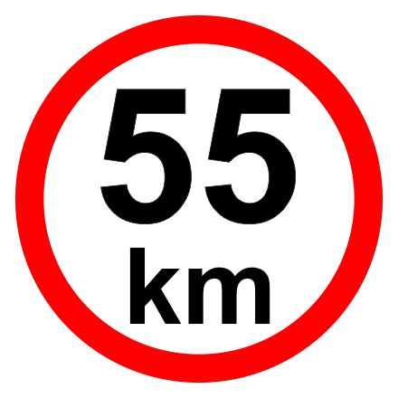 Omezení rychlosti – 55 km/hod