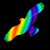 Silueta dravce Direct rainbow proti narážení ptáků do oken z holografické fólie