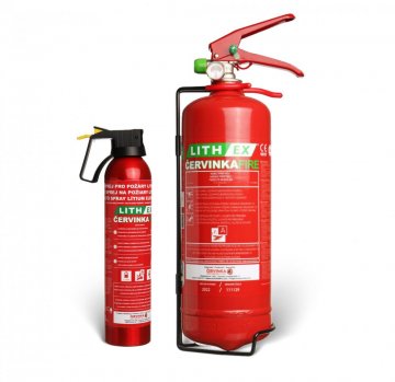 Fire extinguishers for extinguishing fires of lithium solar batteries, bicycle batteries, scooters, hybrid cars, etc. - Use - Electrical equipment