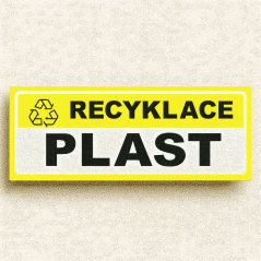 OZNAČENÍ TŘÍDĚNÉHO ODPADU - Plast Tabulky a samolepky