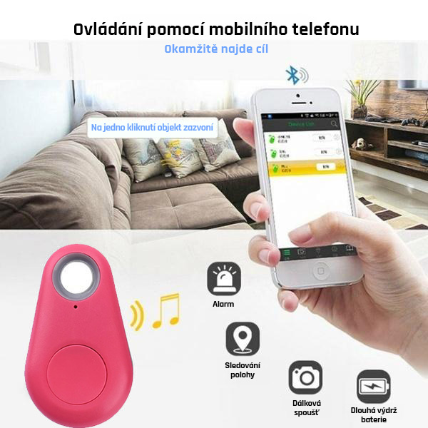 Bluetooth lokátor Itag XP, bezpečnostní lokátor pro sledování majetku, dětí a domácích mazlíčků