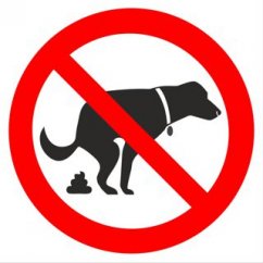 Prohibition of walking dogs - SYMBOL