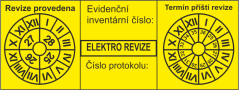 Označení revize spotřebičů