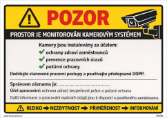 Prostor je monitorován kamerovým systémem