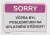 Vtipná tabulka - sorry