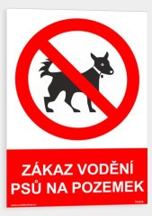 Zákaz vodění psů na pozemek