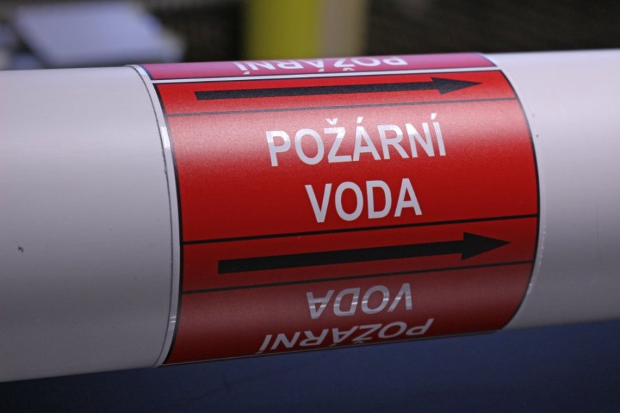 Páska na značení potrubí Signus M25 - POŽÁRNÍ VODA