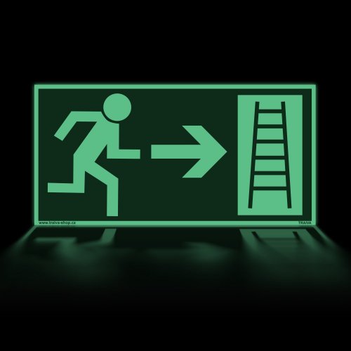Únikový rebrík - smer vpravo